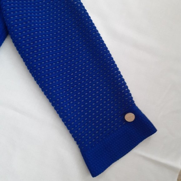 Misook Cobalt Blue Knit Jacket Petite Large - PL - Picture 8 of 15